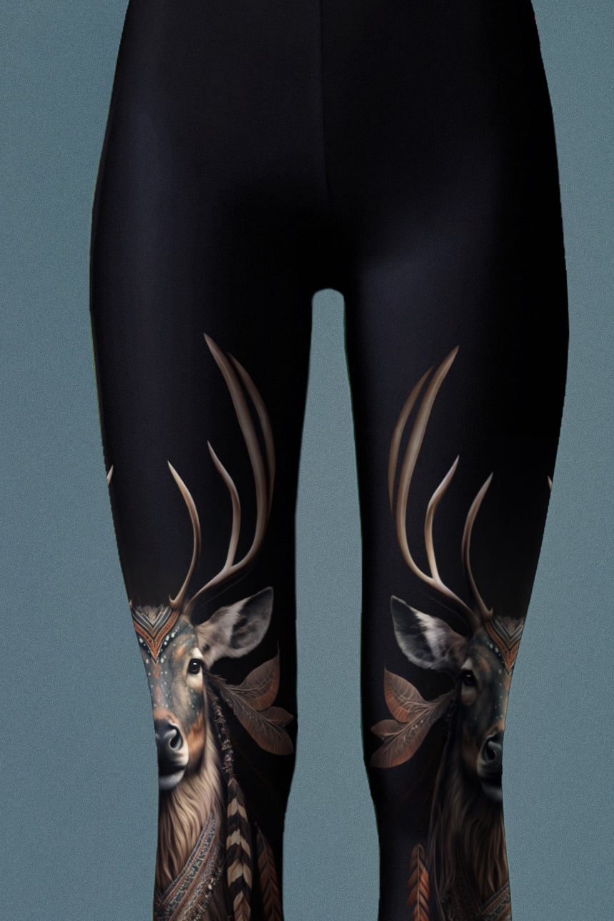 Deer tribal leggings